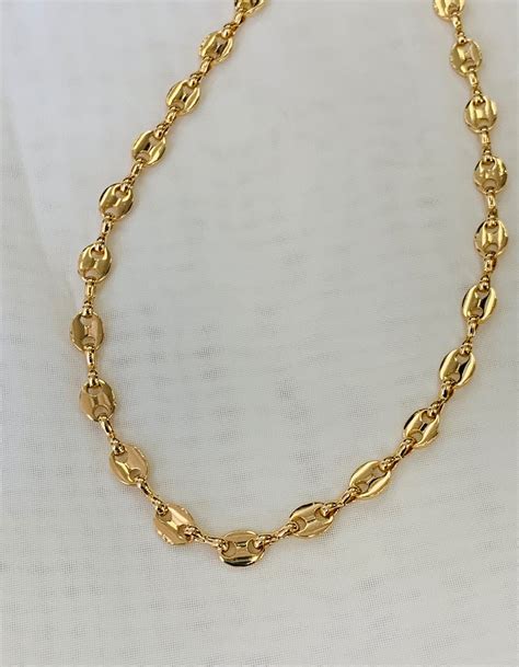 gucci pearl link necklace|14k gucci link necklace.